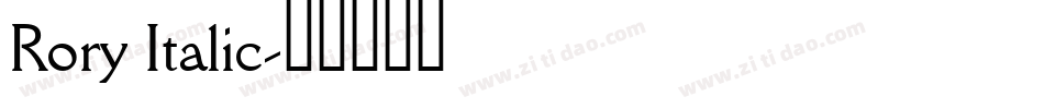 Rory Italic字体转换